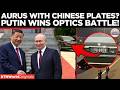 BEIJING MOTORCADE: Putin Flaunts State Car Aurus With Chinese Registration On Beijing Streets!