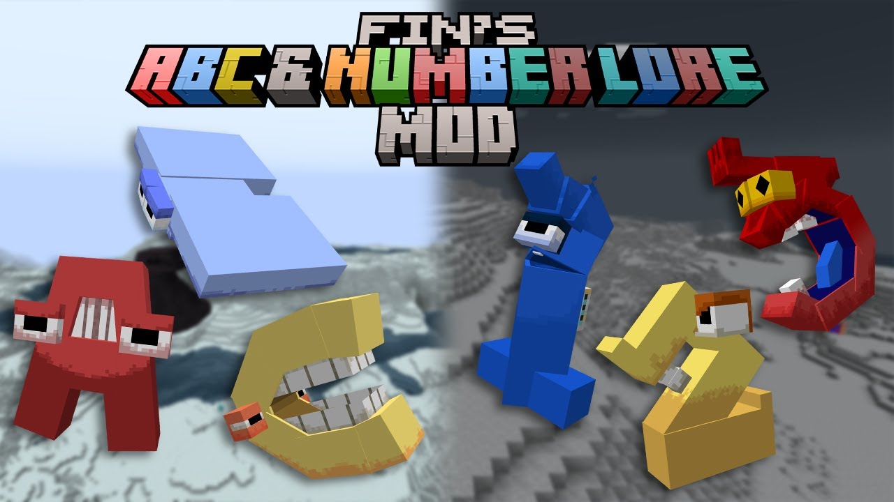 Обучение с Фином — трейлер мода «ABC & Number Lore» для Minecraft от Фина — обновление 1.1.0