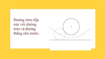 Đường tròn tiếp xúc với đường tròn và đường thẳng. #GeoGebra