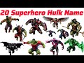 Superhero Hulk Name हल्क के नाम| Hulk Names in Hindi | Preschool Kids Superhero Learning