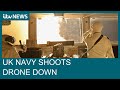 Royal Navy ship shoots down Houthi drones in Red Sea attack | ITV News