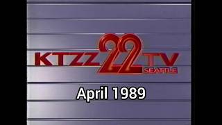 KTZZ-TV Channel 22  (Independent Tv)  | Seattle | Commercials • Ads • Promos • PSA's | (April 1989)
