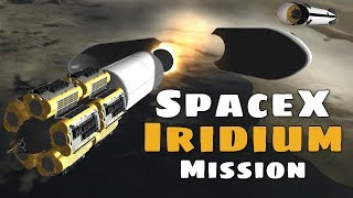 Spacex Iridium NEXT Constellation Mission 7 Simulation