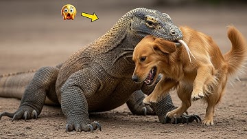 Brave Rescue Team Saves Golden Retriever from Monster Lizard