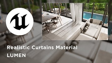 Realistic curtain material Unreal Enging 5.4.3  LUMEN