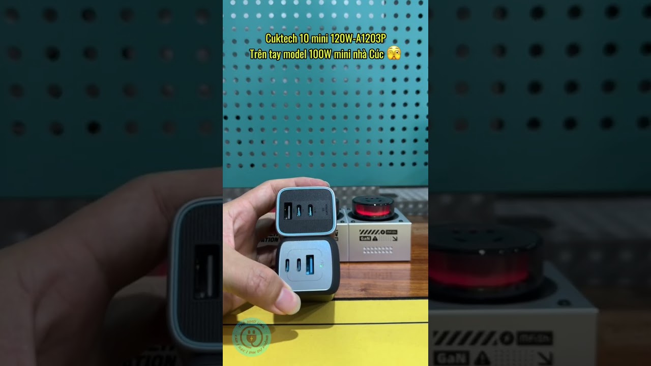 Cuktech 10 Mini 120W A1203P - Trên tay củ sạc 100W mini mới nhà Cuktech #thenhousa #cuktech #A1203p