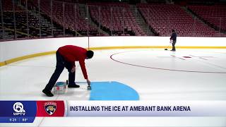 Panthers ice crew preps Amerant Bank Arena ahead of 1st preseason game