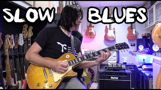 Slow Blues in G with 9th chords playing &#39;59 Gibson Les Paul!