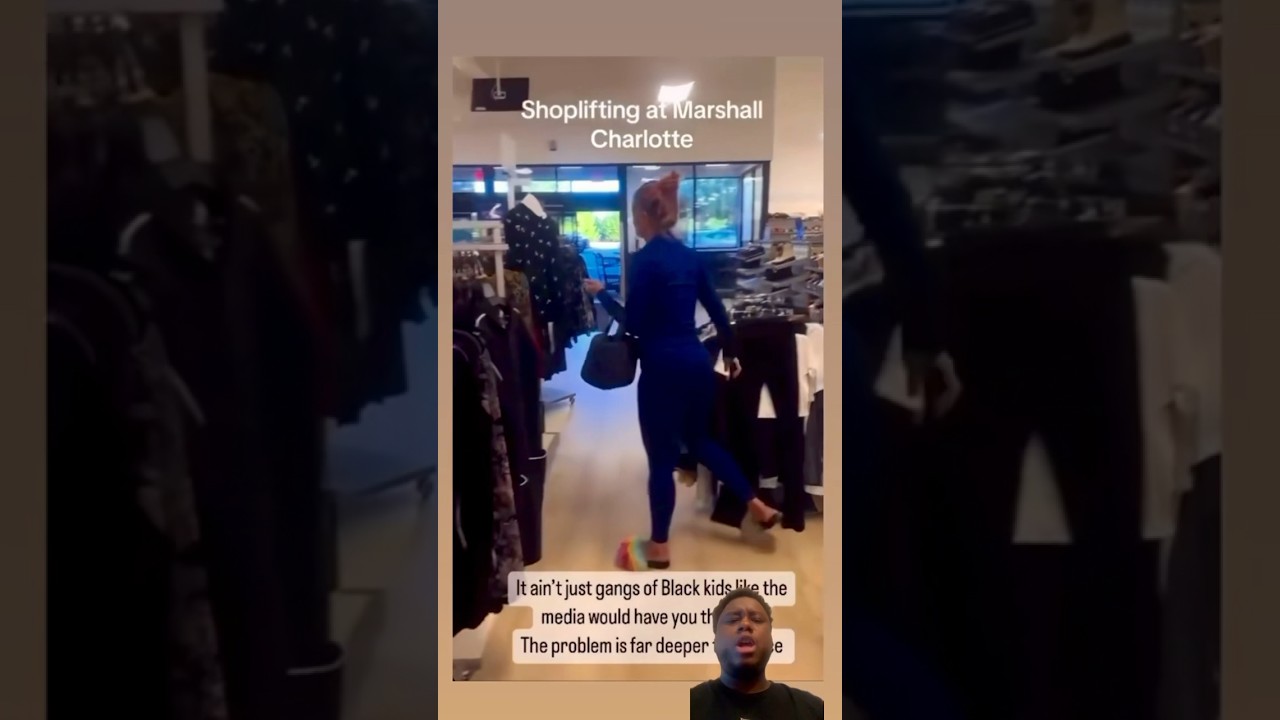 Thief CAUGHT on camera STEALING clothes at MARSHALLS. 😳 