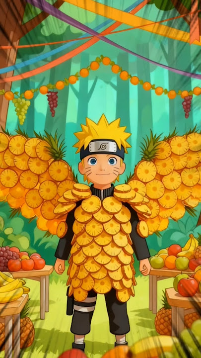 Naruto makes the strongest fruit costume in the world #naruto #anime #shorts
