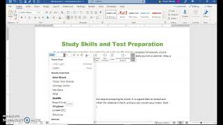 Lesson 3 - Study Skills Format Painter