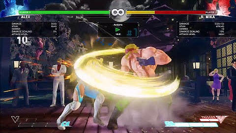 SFV - Alex 812 damage dizzy combo vs R. Mika