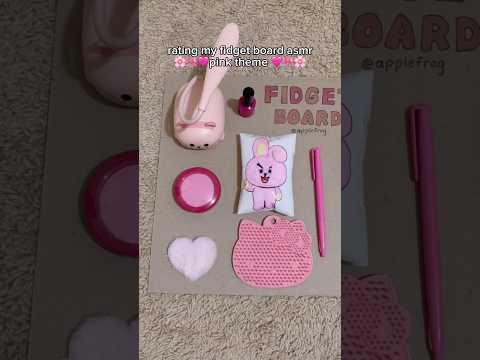 Rating My Fidget Board Asmr Pink Theme Asmr Fidget Fidgetboard Sanrio Diy Craft Hellokitty Bts