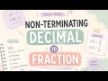 How to change Non Terminating decimals to Rational numbers.. 