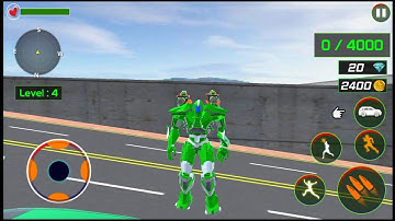 Helicopter Robot Car Game - Android Gameplay #2