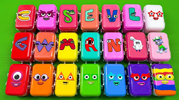 Numberblocks 🏳️‍🌈 Find Alphablocks in Mini Suitcase Slime & Clay Coloring! Satisfying Slime ASMR