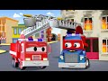 Детские мультфильмы с грузовиками - Пожарная машина - Трансформер Карл в Автомобильный Город 🚚 ⍟