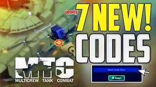 ⚠️NEW ALL⚠️WORKING🔥MULTICREW TANK COMBAT ROBLOX CODES - MULTICREW TANK COMBAT CODES