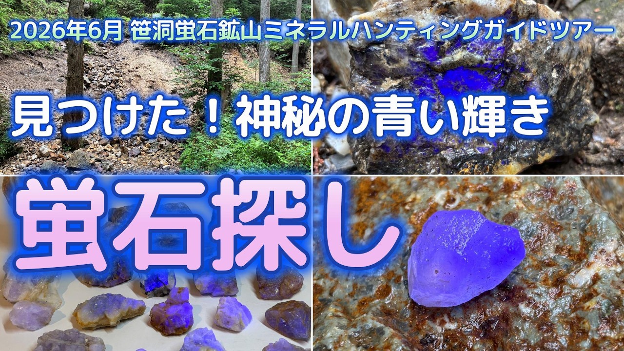 笹洞蛍石鉱山】青く輝く蛍石を探す一日｜3回目のミネラルハンティング