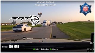 PERFECT CHASE | Challenger Hellcat does Arkansas State Police F***ING DIRTY at 160MPH!