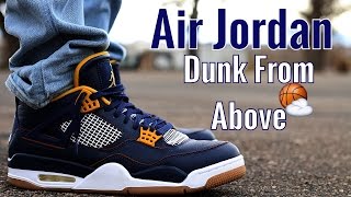 jordan 4 dunk from above on feet