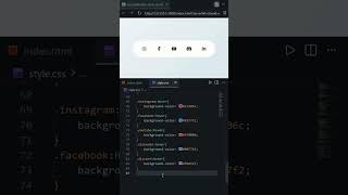 🚀 Premium Social Media Hover Icons using HTML CSS ✨ | Instagram Facebook Discord LinkedIn Youtube UI