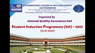 Celebrity STUDENT INDUCTION PROGRAMME | SIP | 2023 | KSRCAS MEDIA STUDIOS Net Worth