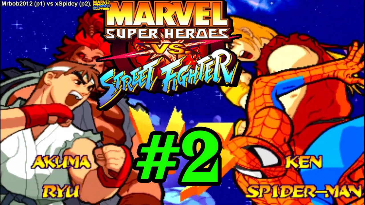Marvel Super Heroes VS Street Fighter 1P Mrbob2012 VS 2p xSpidey (Fightcade) #2