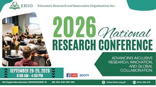 Full ERIO 2026 National Research Conference | Day 3 & Closing Program | September 28, 2026 Guide