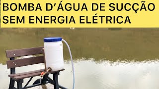 BOMBA D’ÁGUA DE SUCÇÃO SEM ENERGIA ELÉTRICA, FUNCIONA OU NÃO? Simple manual water pump.