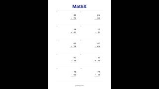 Free Intermediate Math Worksheet #33 | Addition & Subtraction Practice #Shorts