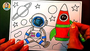 vẽ ước mơ của em - phi hành gia câu sao | Tranh trang trí với màu tương phản - mĩ thuật 8 | KCart3