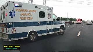 Crash on the Garden State Parkway North near Milepost 130.6 in Woodbridge Twp.