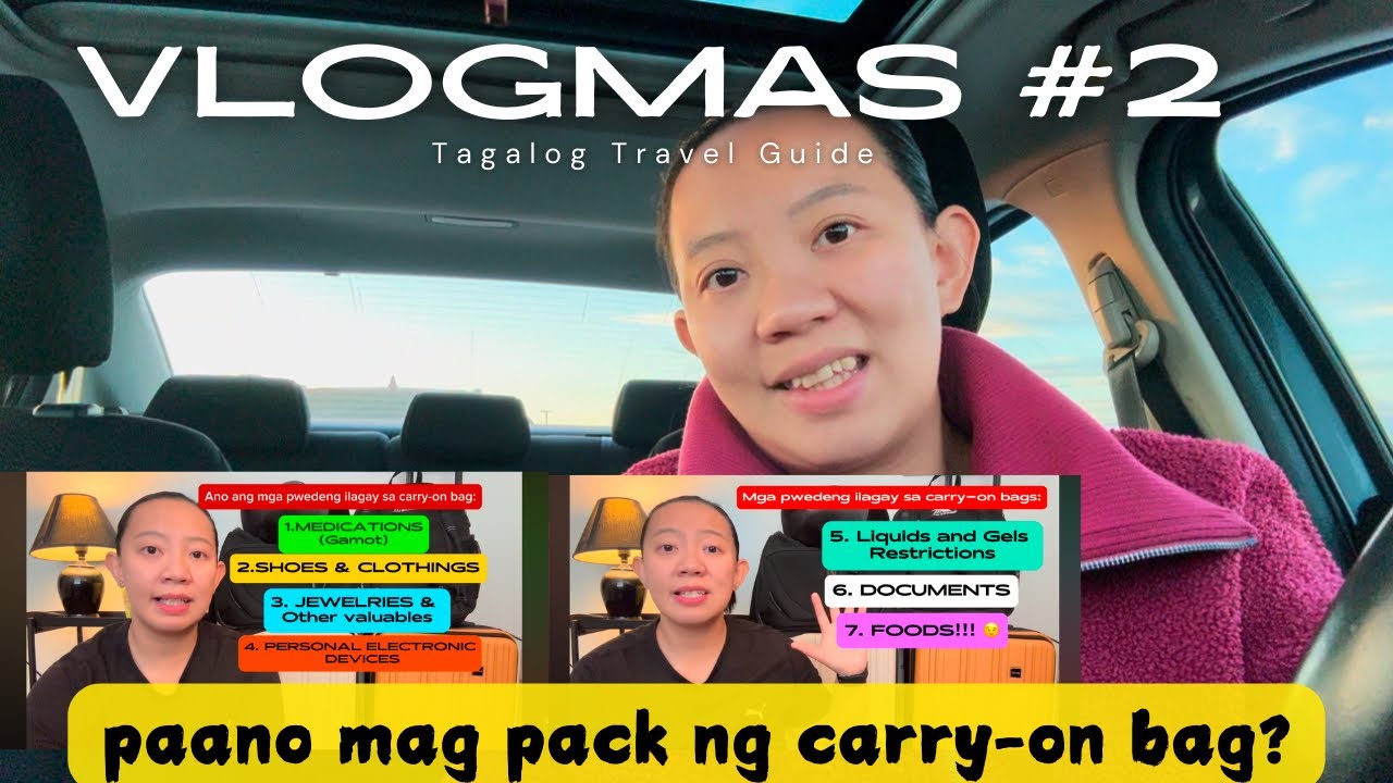 TIPS KUNG PAANO MAG PACK NG CARRY-ON BAG| Tagalog Travel Guide| Carry-on Bag Vlogmas #2