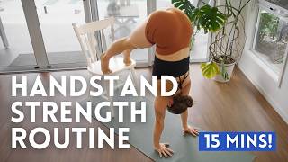 15 Min Handstand Strength & Balance Workout | 3 Levels to Improve Your Handstand