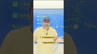 Can A Pair Of Linear Equations Have 2 Solutions? 😳 #boardexam #class10maths #linearequations #tricks