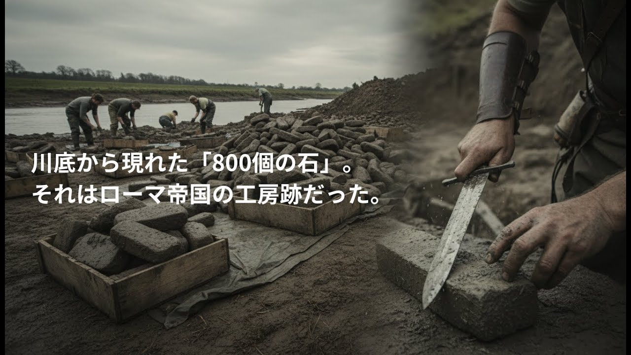 川底から見つかった「800個の謎の石」。その正体はローマ帝国の巨大軍需工場だった。【考古学ミステリー】