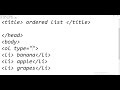Type Attribute of ol tag