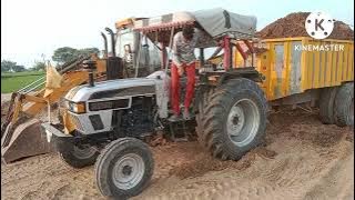 Eicher 557 Tractor se trolley nhi hill rahi