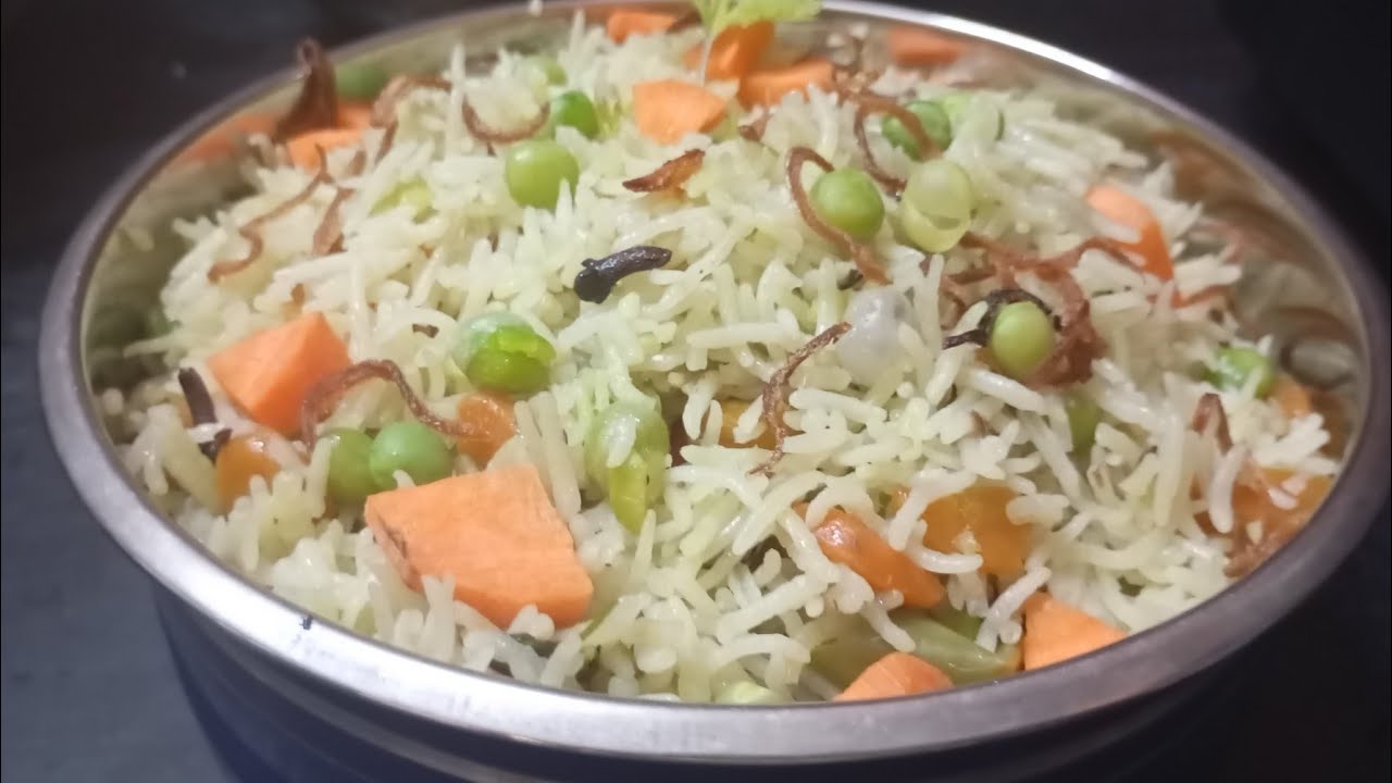 కార్రోట్ మటర్ పూలవ్ రెసిపీ for lunch box |easy recipe |veg pulao|jaithu's kitchen&vlogs 