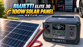 BLUETTI Elite 30 V2 With a 100W Solar Panel Charging Test | LiFePO4 Power Station Actual Solar Input