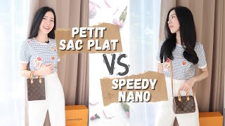 รีวิว LV Speedy nano VS LV Petit sac plat ใบเล็กที่กำลังมาแรงง !! | Review & Comparishion (ENG SUB)