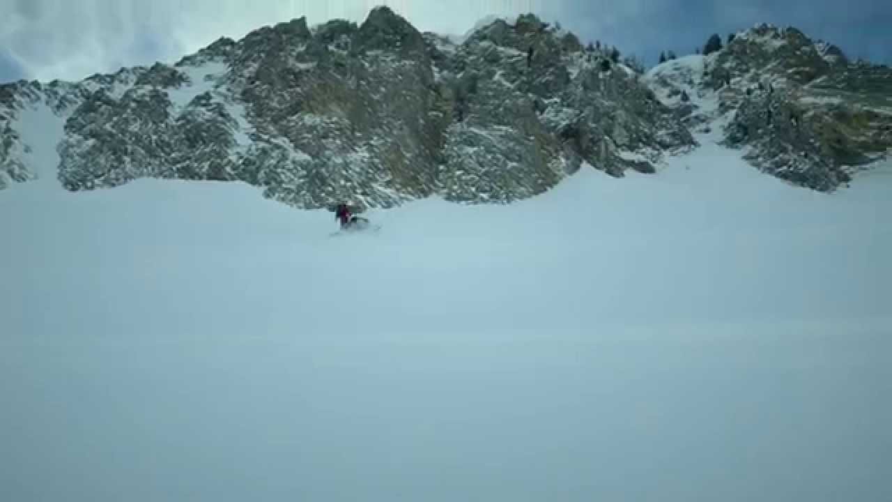 Snowmobile Climb Alpine, WY. YouTube