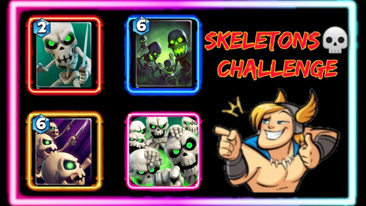 Castle Crush - Only using Skeletons! Challenge Video! - Castle Crush Gameplay