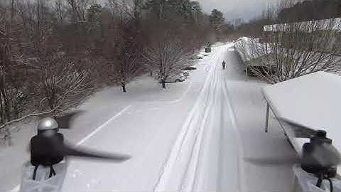Flying My DJI F550 Hexcopter In The Snow