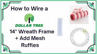 HOW TO PREP A DOLLAR TREE WREATH FRAME AND ADD MESH RUFFLES | HOW TO WIRE A DOLLAR TREE WREATH RING @JamiesCreations