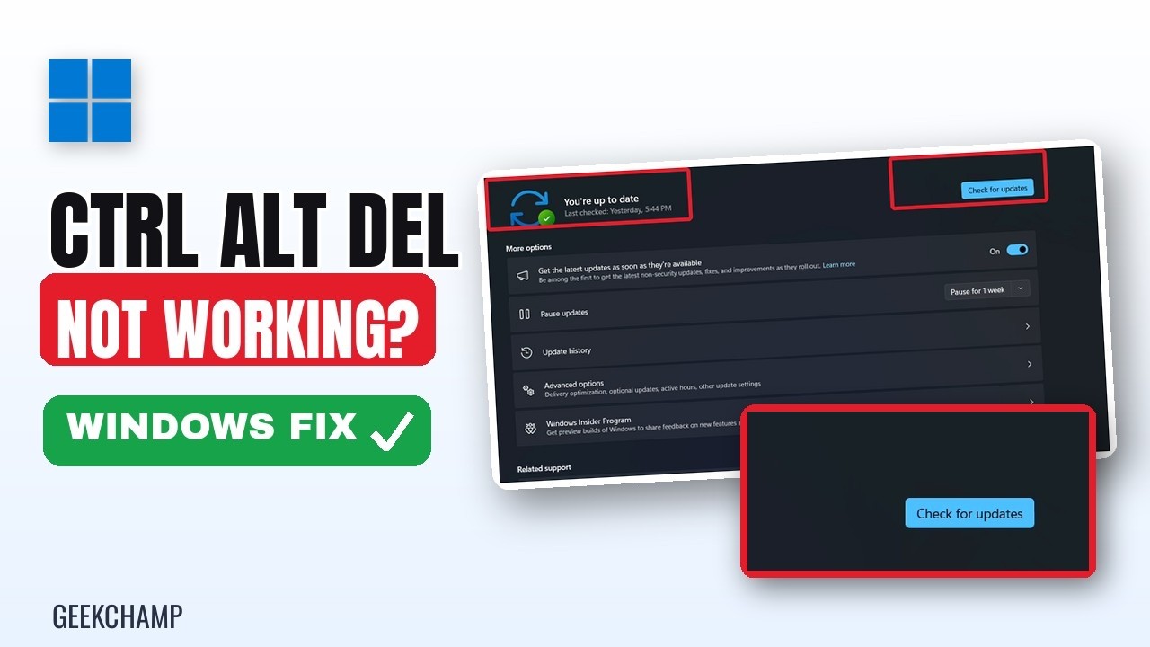 How to Fix Ctrl + Alt + Delete Not Working in Windows 11 - YouTube