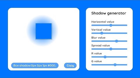 How to make Shadow generator using HTML, CSS, JavaScript || pure JavaScript