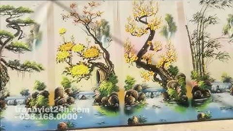 Vẽ tranh Tứ Qúy - Tùng Cúc Trúc Mai - 098.168.0000 - Bùi Anh Tuấn