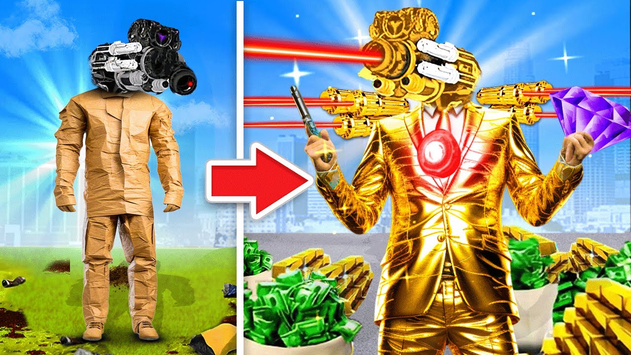 $1 To $1,000,000 LASER MAN In GTA 5!